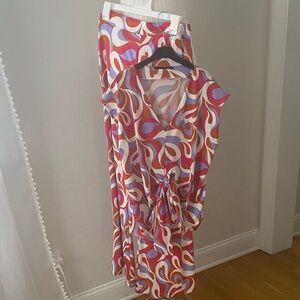 Colorful Abstract Print tool and pants Set